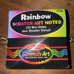 Melissa & Doug Scratch Art Box of Rainbow Mini Notes